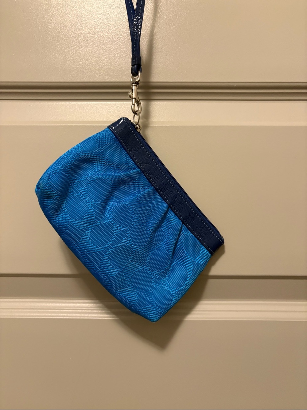 Coach Y2K Electric Blue Signature Wristlet